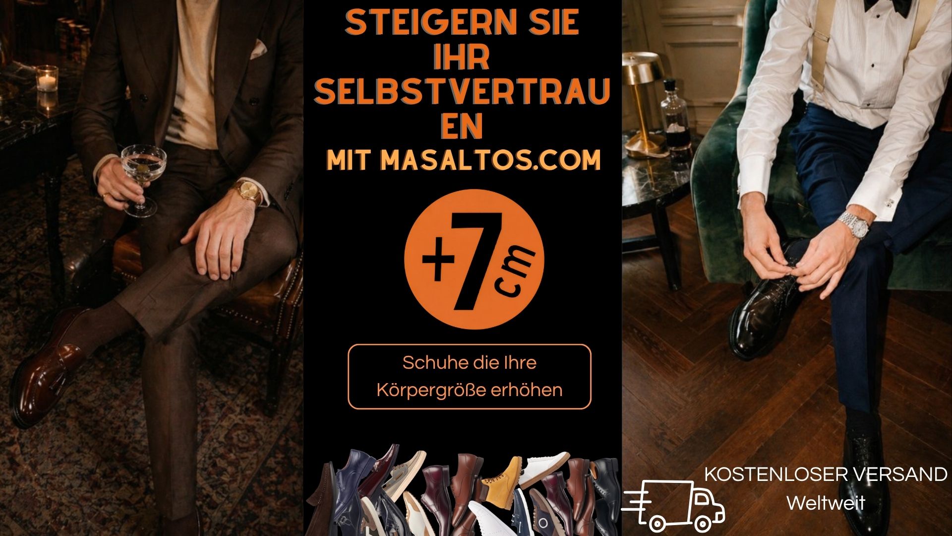 Schuhe um gr&ouml;&szlig;er zu sein
